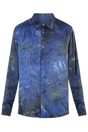 Blue viscose shirt YES LONDON | XCM7193BLU